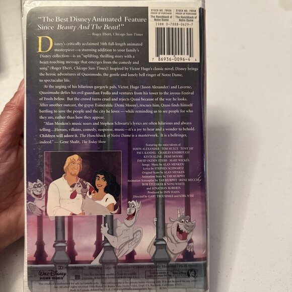 The Hunchback of Notre Dame-SEALED- (VHS, 1997) Walt Disney Masterpiece vhs tape - Picture 7 of 7
